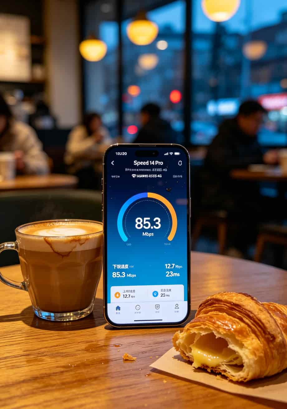 被坑了三次才明白:华为随身WiFi和1元领流量卡到底该怎么选 Speedtest测速结果截图显示下载速度85Mbps
