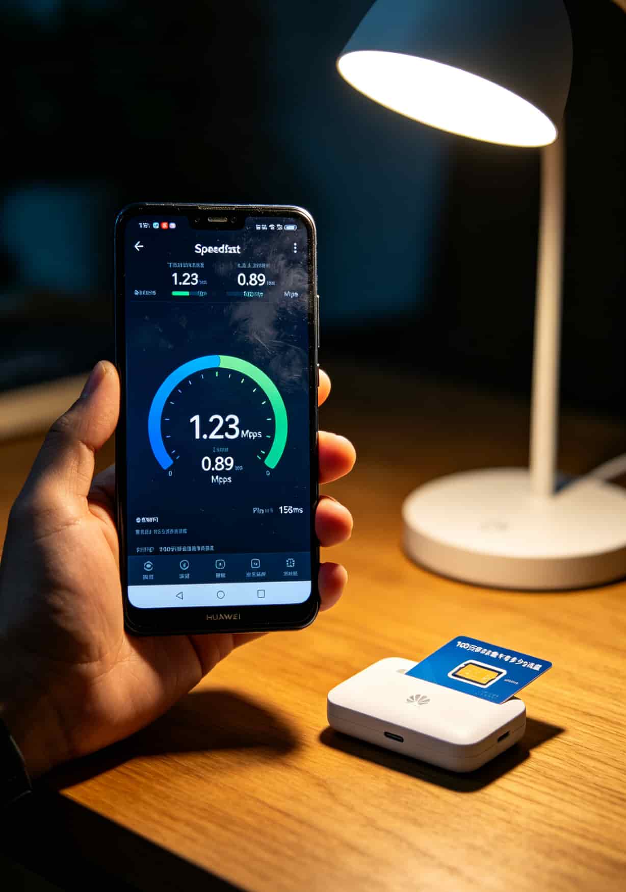 100元移动流量卡有多少g流量?我跑了三趟华新,实话都在这了 随身WiFi设备插卡测速手机截图