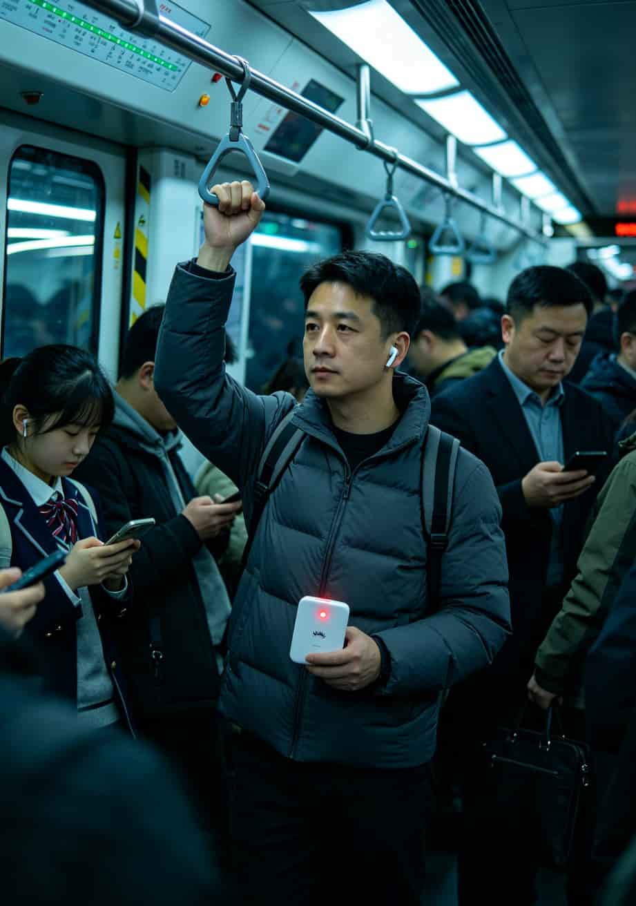华为随身WiFi到底配什么卡?200gb流量是什么卡?我换了7张卡踩坑总结 北京地铁早晚高峰拥挤的人群中使用随身WiFi