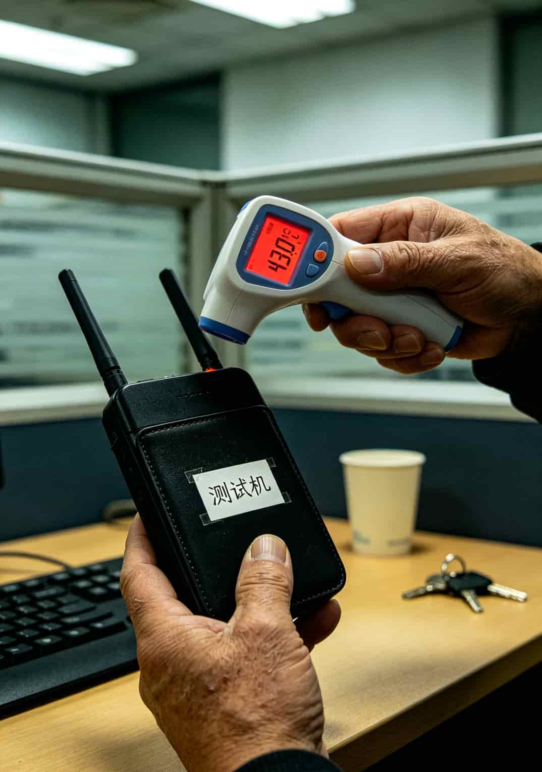 随身WiFi温度实测43℃红外图