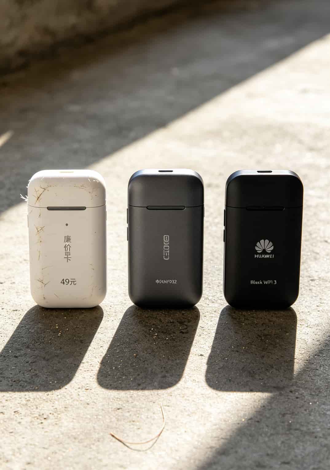不同价位随身wifi设备对比图