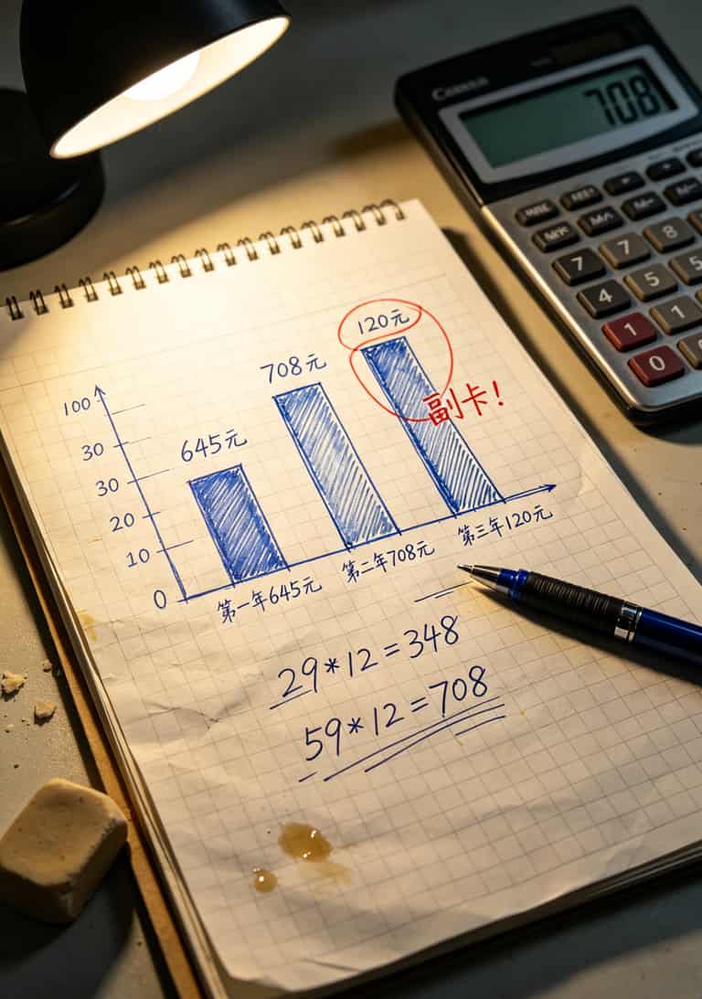 掏心窝子!华为随身WiFi配上**不限量电信全国通用流量卡**,8年踩坑换来的10条铁律 三年不同套餐花费对比柱状图