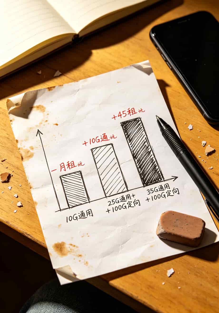 三类套餐通用流量占比对比图