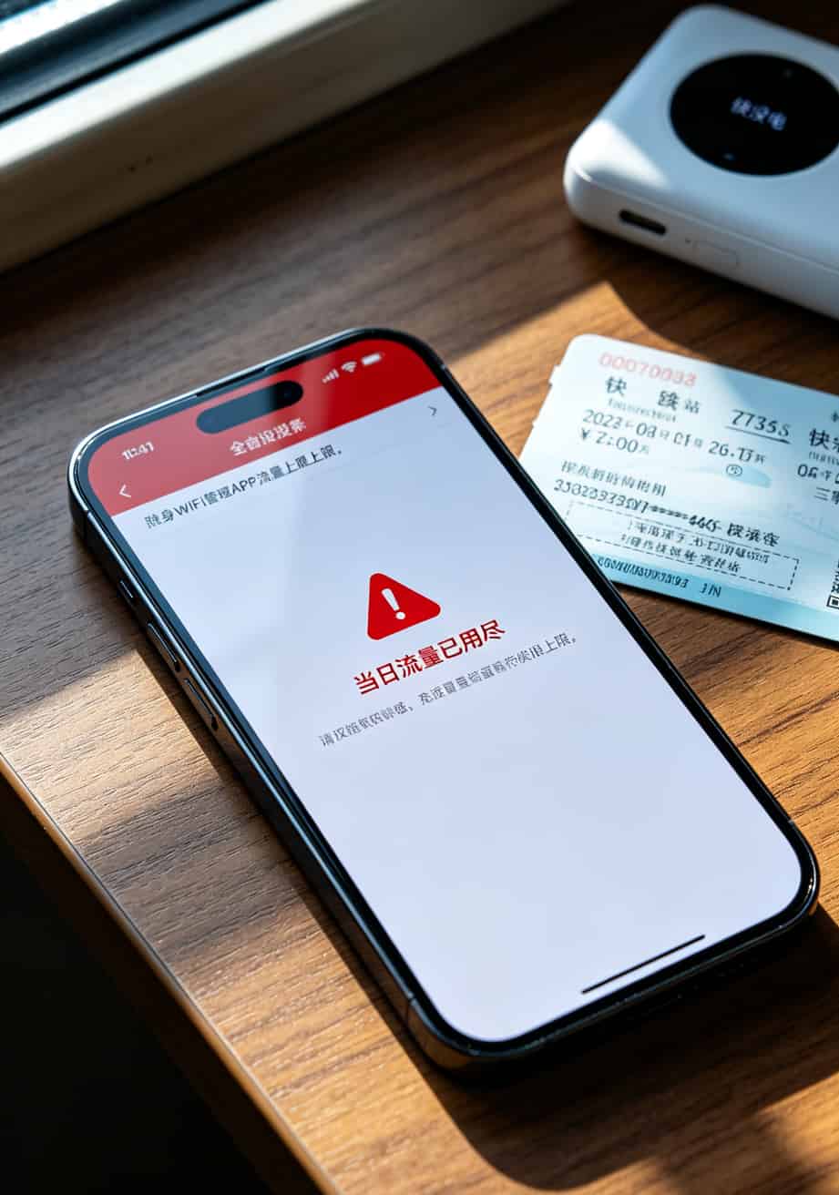 随身WiFi流量超限提示截图