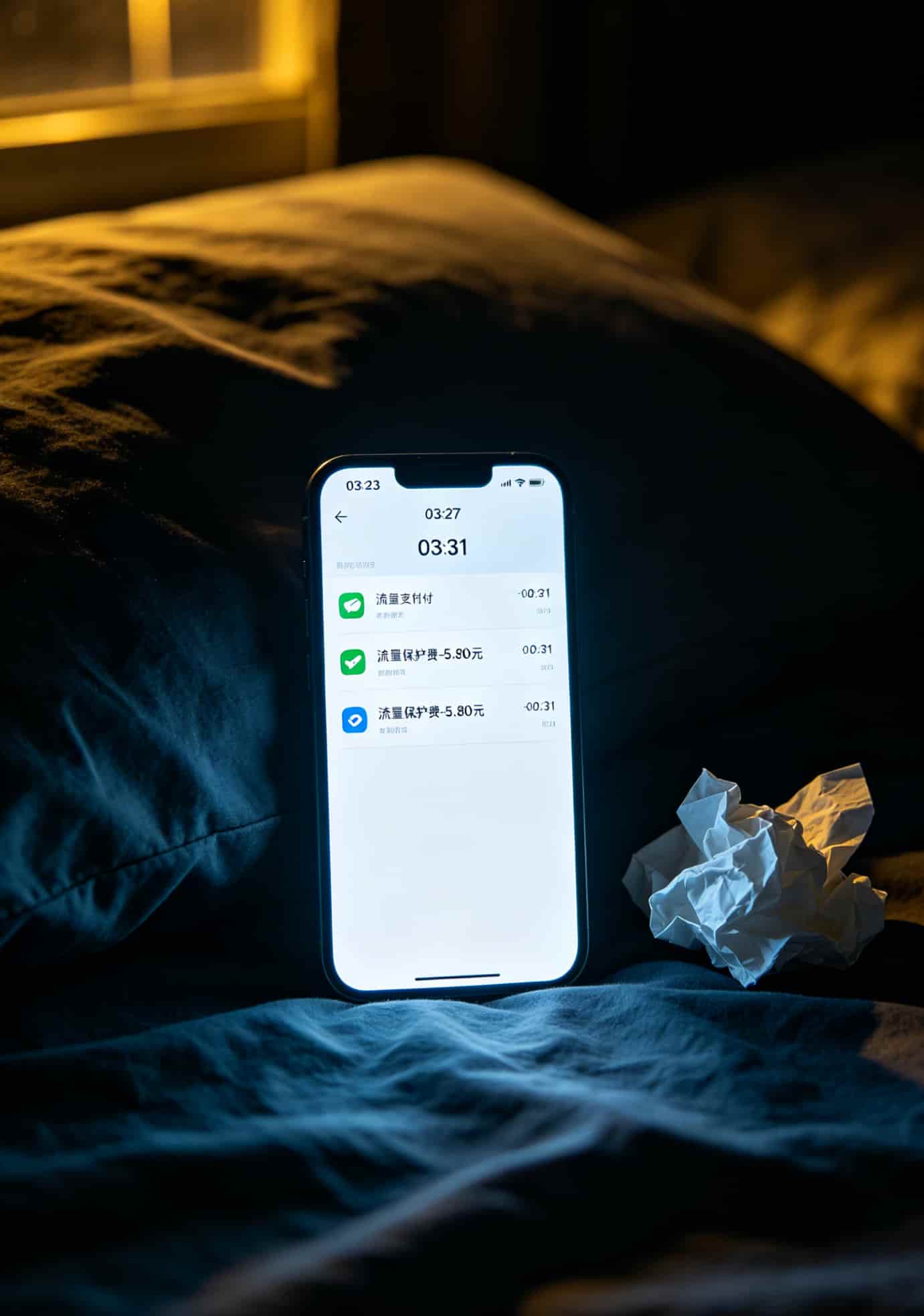 微信扣费记录截图，显示凌晨三点的多笔扣款