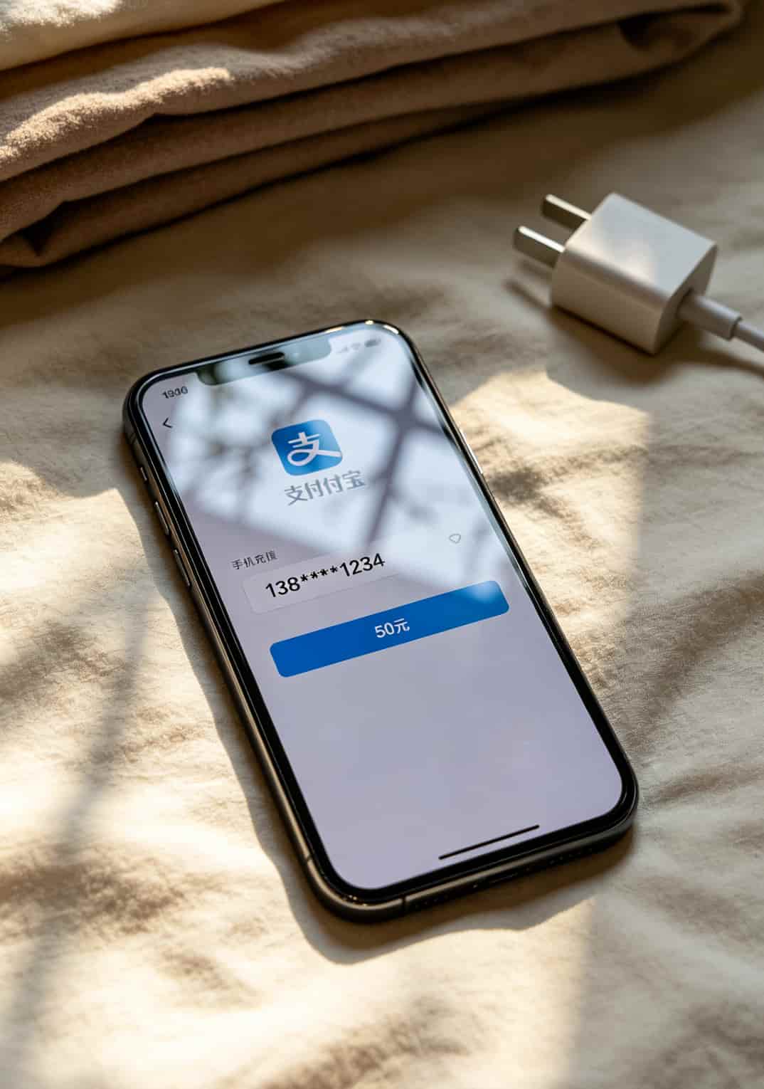 手机充值界面支付宝操作截图