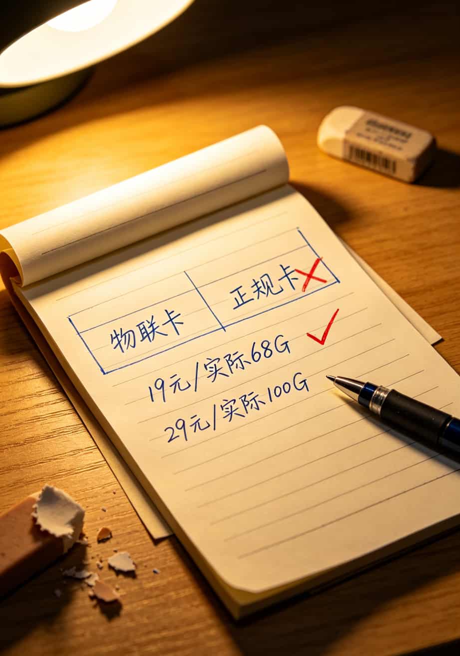 16岁流量卡办理入口在哪?19元100G我劝你别碰(真人实测+避坑地图) 流量卡套餐性价比对比表格,手写标注