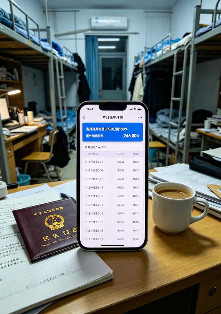 1000g流量卡多少钱一张?19块?我掏300块买来的教训告诉你答案 运营商APP流量详单显示通用流量已用尽,套外流量扣费