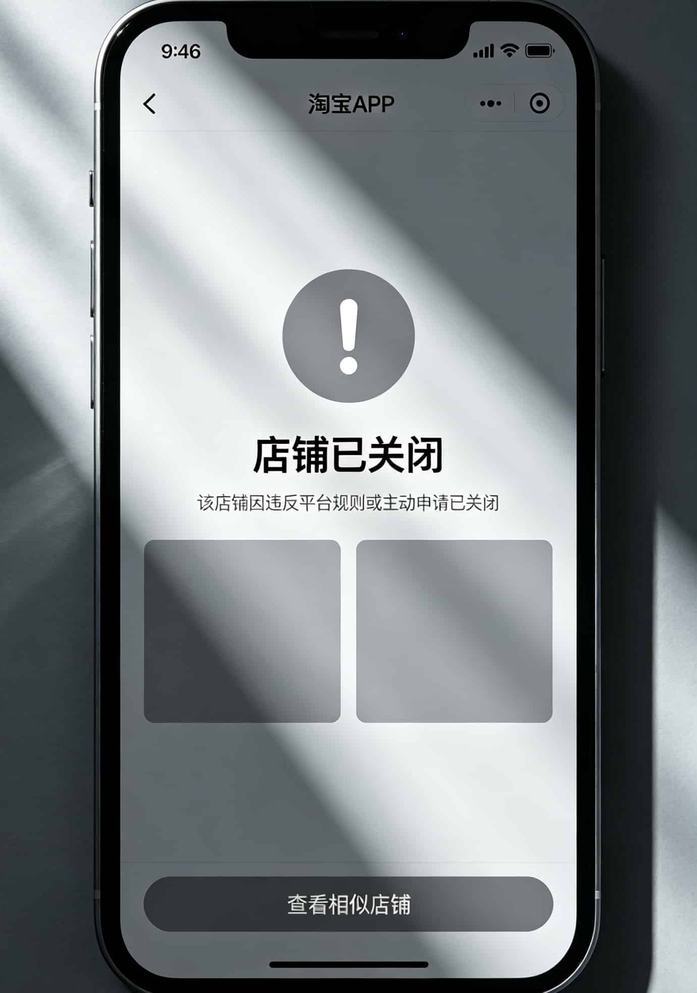29元流量卡有什么套路吗?我在城中村实测3个月,帮你踩了所有坑 淘宝店铺已关闭的页面截图,显示无法访问