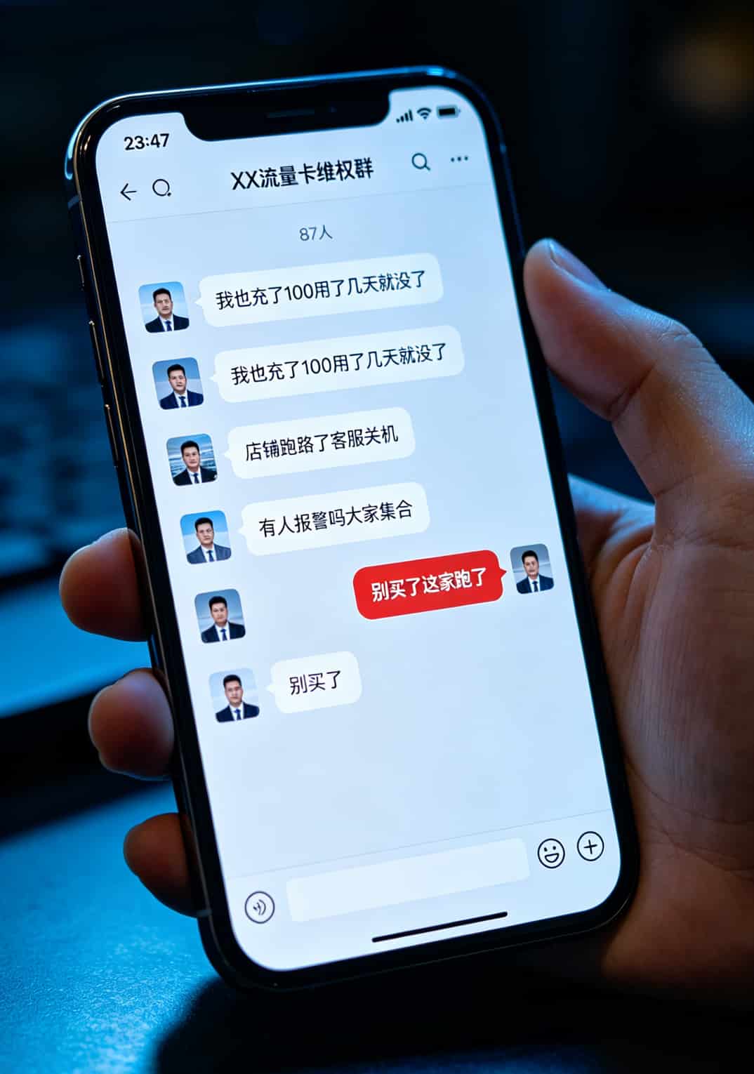 29元流量卡有什么套路吗?我在城中村实测3个月,帮你踩了所有坑 维权群聊天记录截图,多人反映同一家店铺跑路