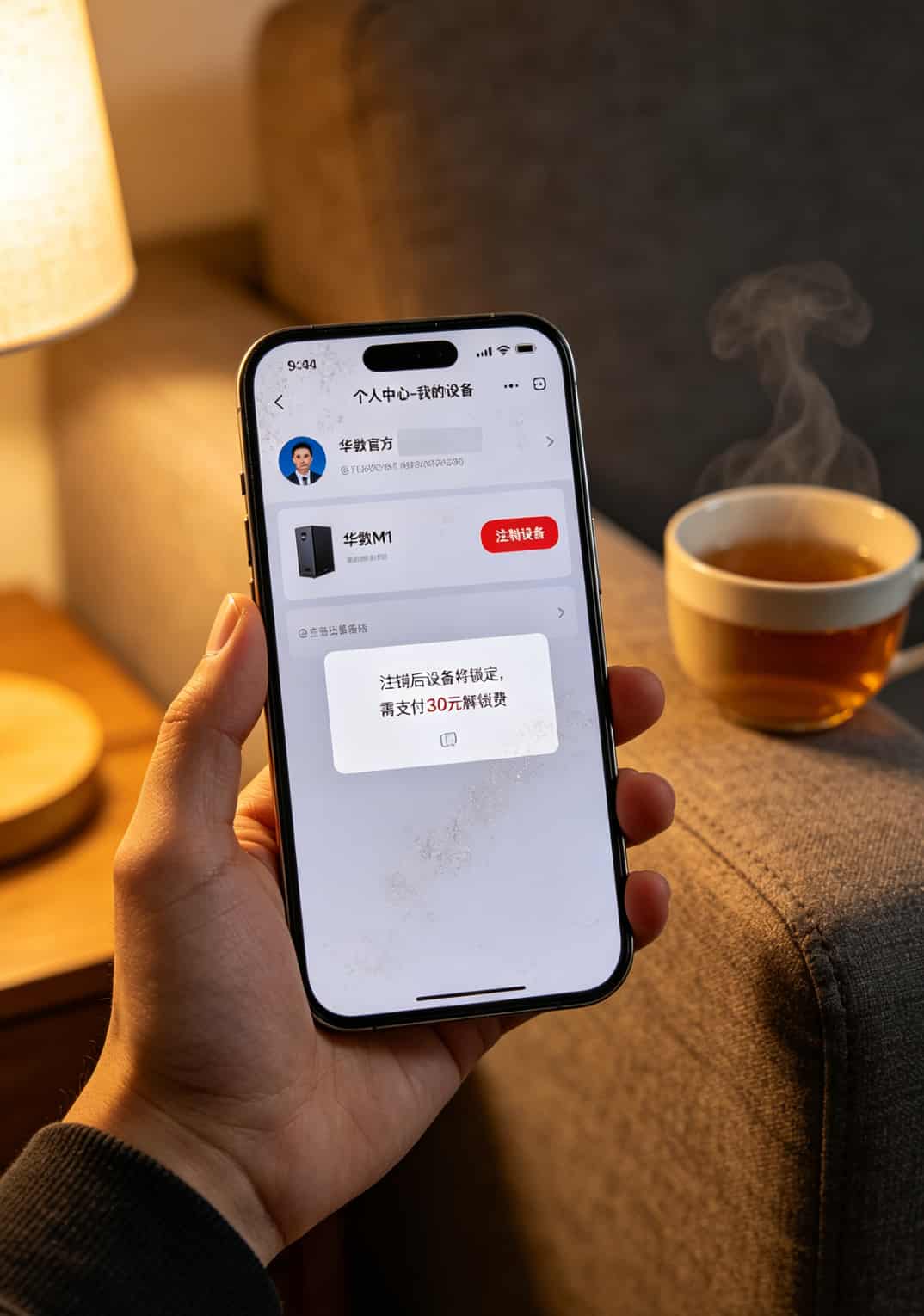 我真服了!b站流量卡怎么退订?跑了四趟华强北才整明白 华数公众号设备解绑操作界面