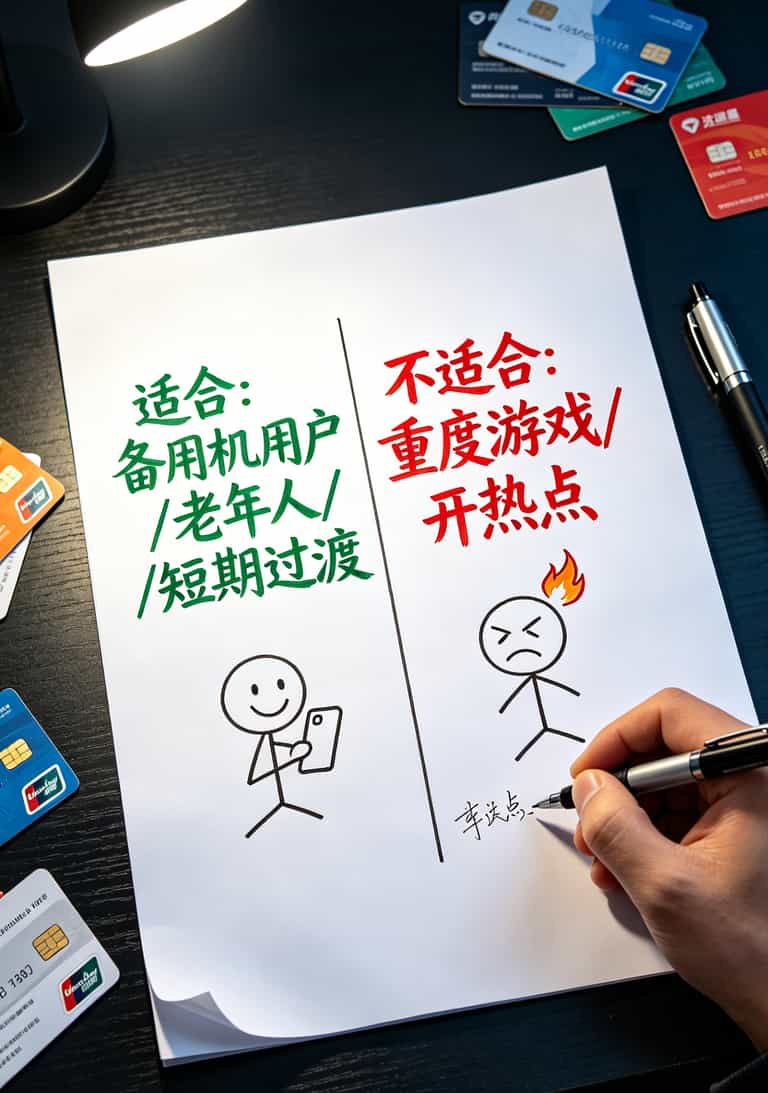 适合人群vs不适合人群对比图，图标+简短说明