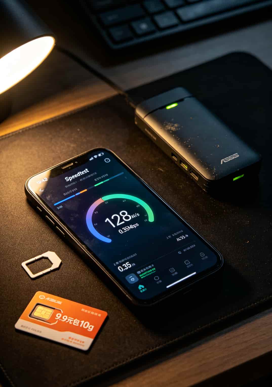 网速测试截图显示128KB/s