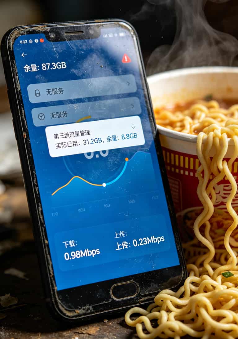 物联卡虚标限速问题的后台截图示例
