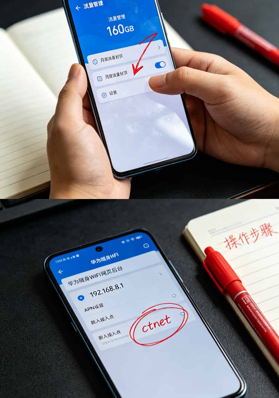 华为5G随身WiFi到底配哪个电信卡流量包月套餐?踩坑5次亏了200块,这篇给你抄作业 电信App限时流量包抢购界面截图,显示1元10G和5元50G两个选项