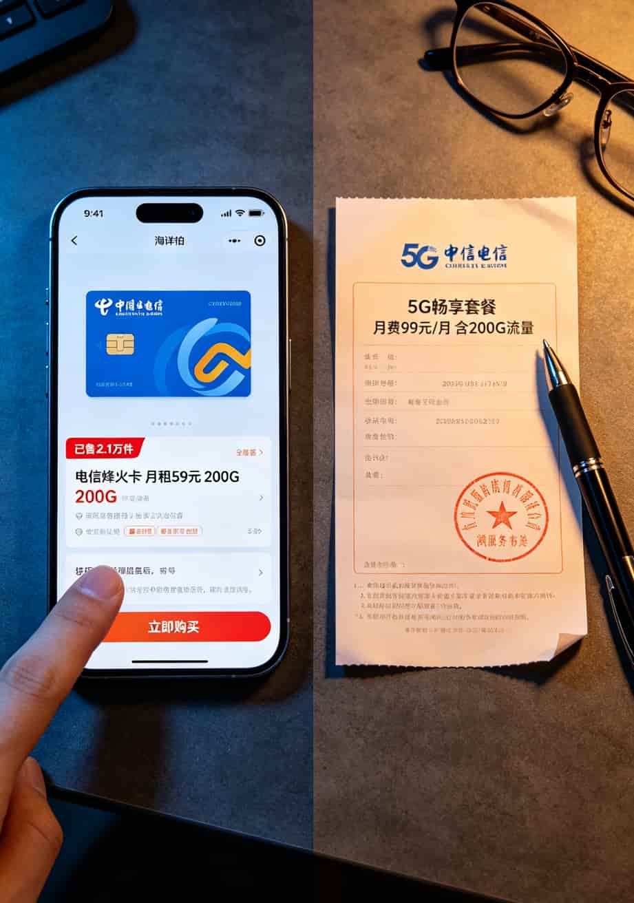 华为5G随身WiFi到底配哪个电信卡流量包月套餐?踩坑5次亏了200块,这篇给你抄作业 电信卡流量包月套餐限速前后网速对比截图,显示从312Mbps掉到3.2Mbps