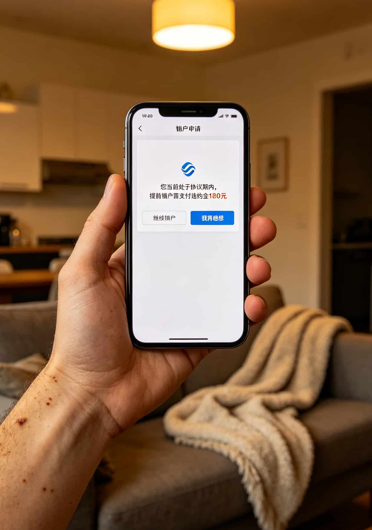 运营商App销户申请界面截图