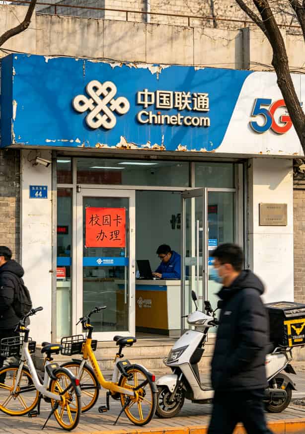 跑了三趟营业厅,终于搞懂办理移动流量卡哪个最划算了(附10个野路子) 中国联通校园营业厅门头照片,北京传媒大学西门对面,玻璃门上贴着“校园卡办理”字样
