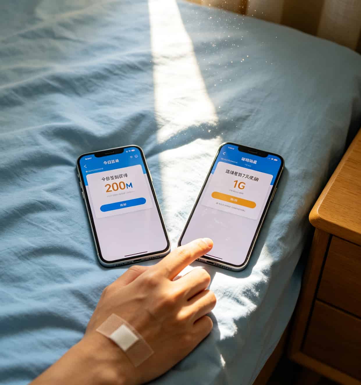 三大运营商APP签到领流量界面截图