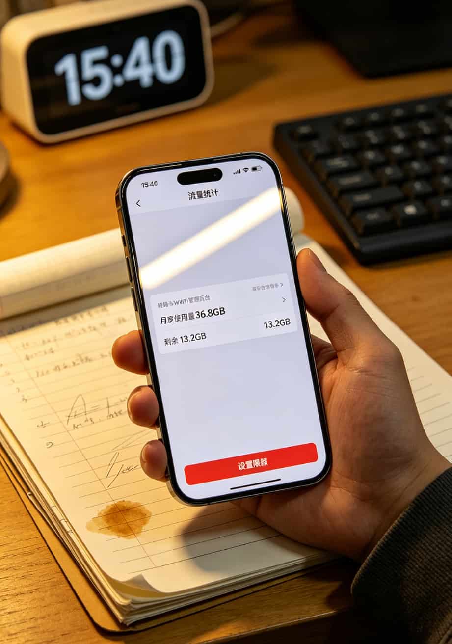 强哥血泪总结:华为随身WiFi插台式机,配这种0月租费的流量卡才叫真省钱 华为随身WiFi管理后台显示流量使用统计的截图