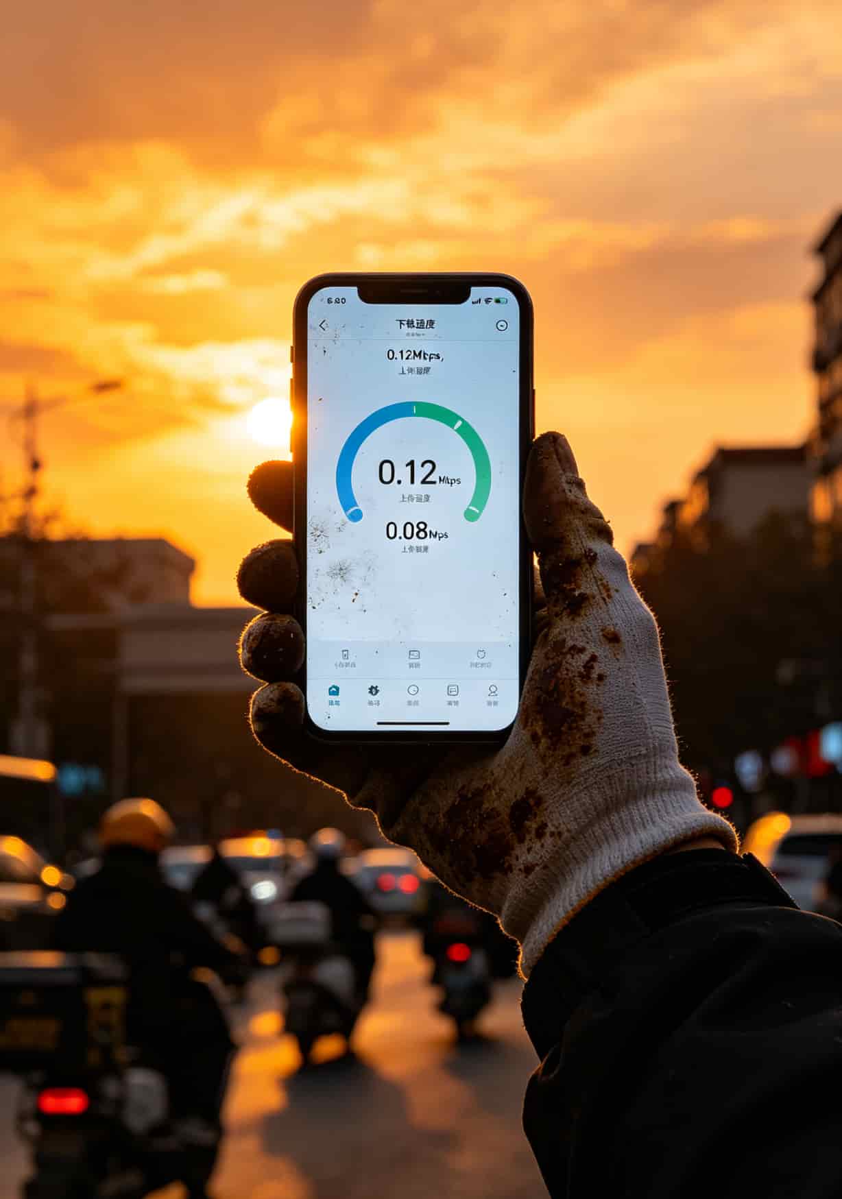 19元100G流量卡怎么办理才不踩坑?跑市场半年废了6张卡,这篇全是实话 郑州外卖员赵先生手机限速后测速截图