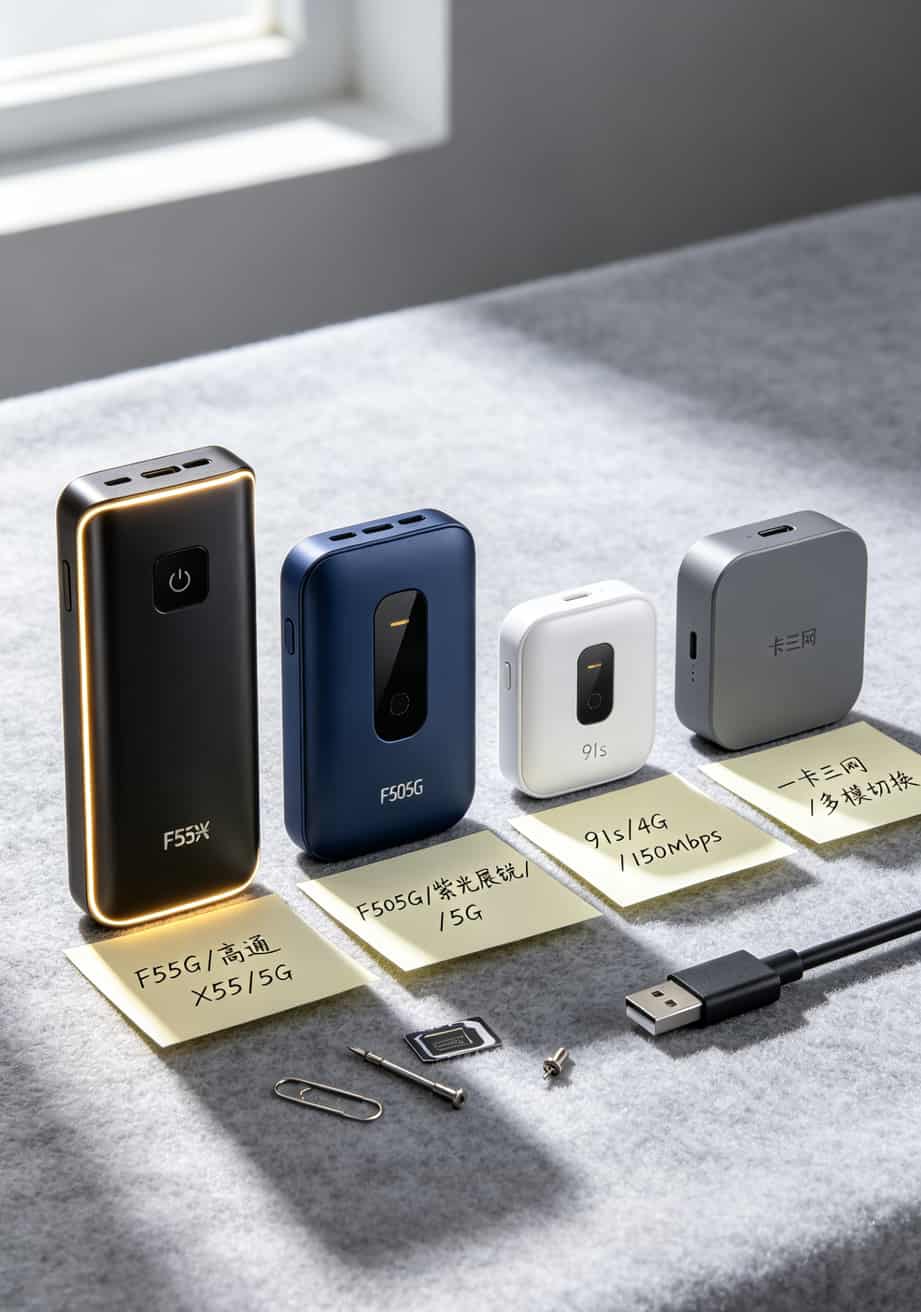 中兴F55G F505G 91s一卡三网四款设备参数对比